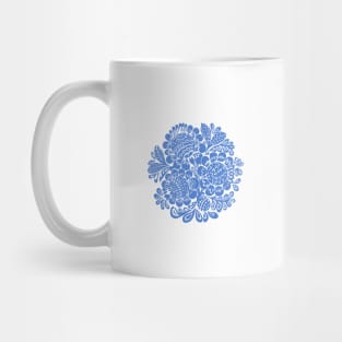 Flower circle Blue Mug